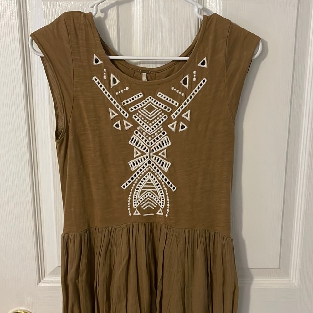Free People embroidered midi dress